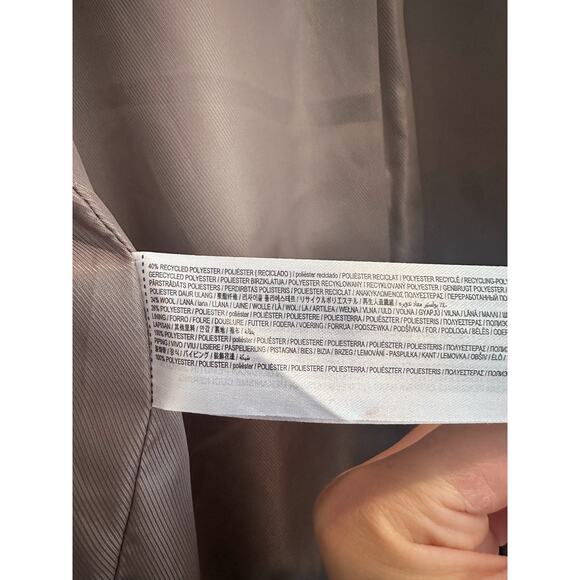 Mango Nude Pink Button Down Collard  Wool Coat Size XS - Picture 4 of 7